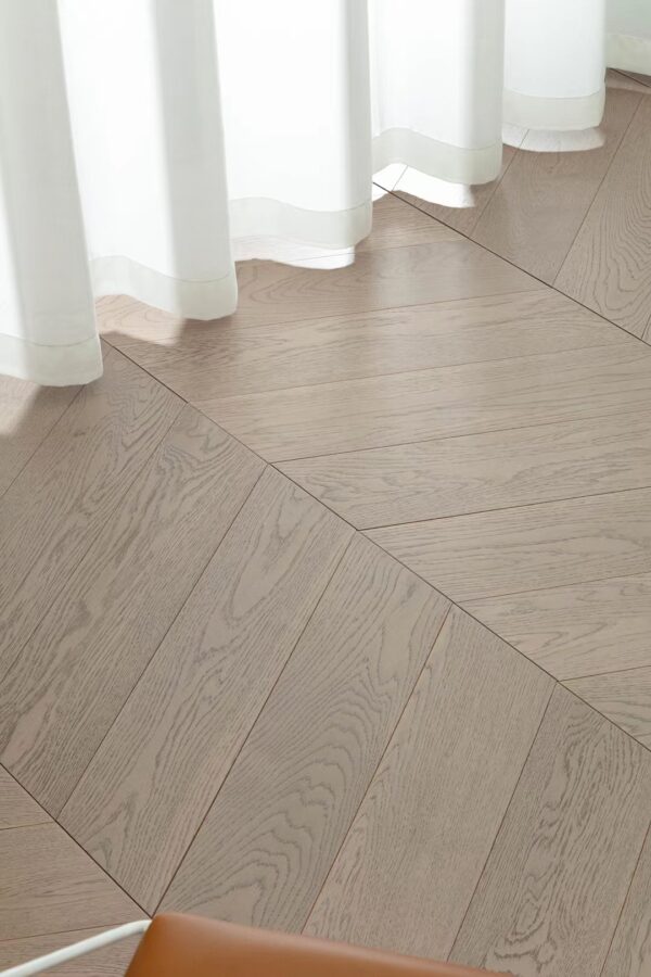 European Oak Engineered Chevron Wood Flooring - Image 2