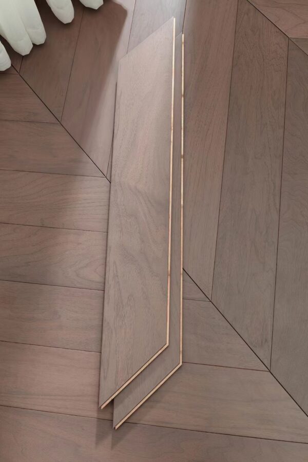 Multi-layer  Walnut Chevron Engineering Wood Floor - Image 3