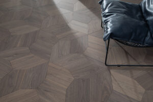 Artistic mosaic wooden floor