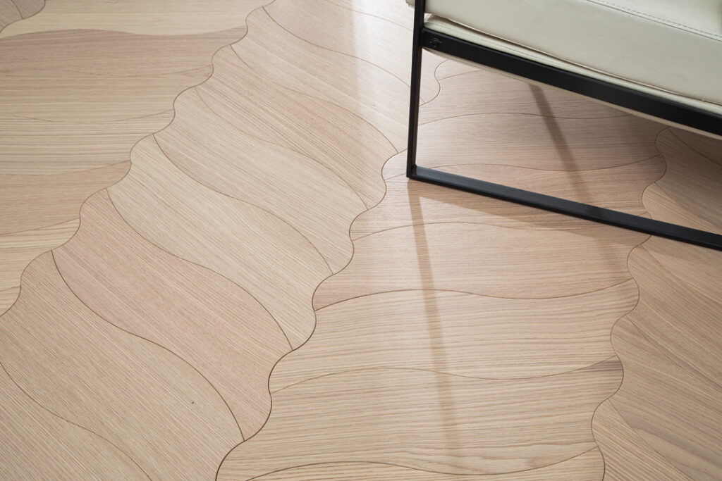 Leaf-shaped Parquet flooring